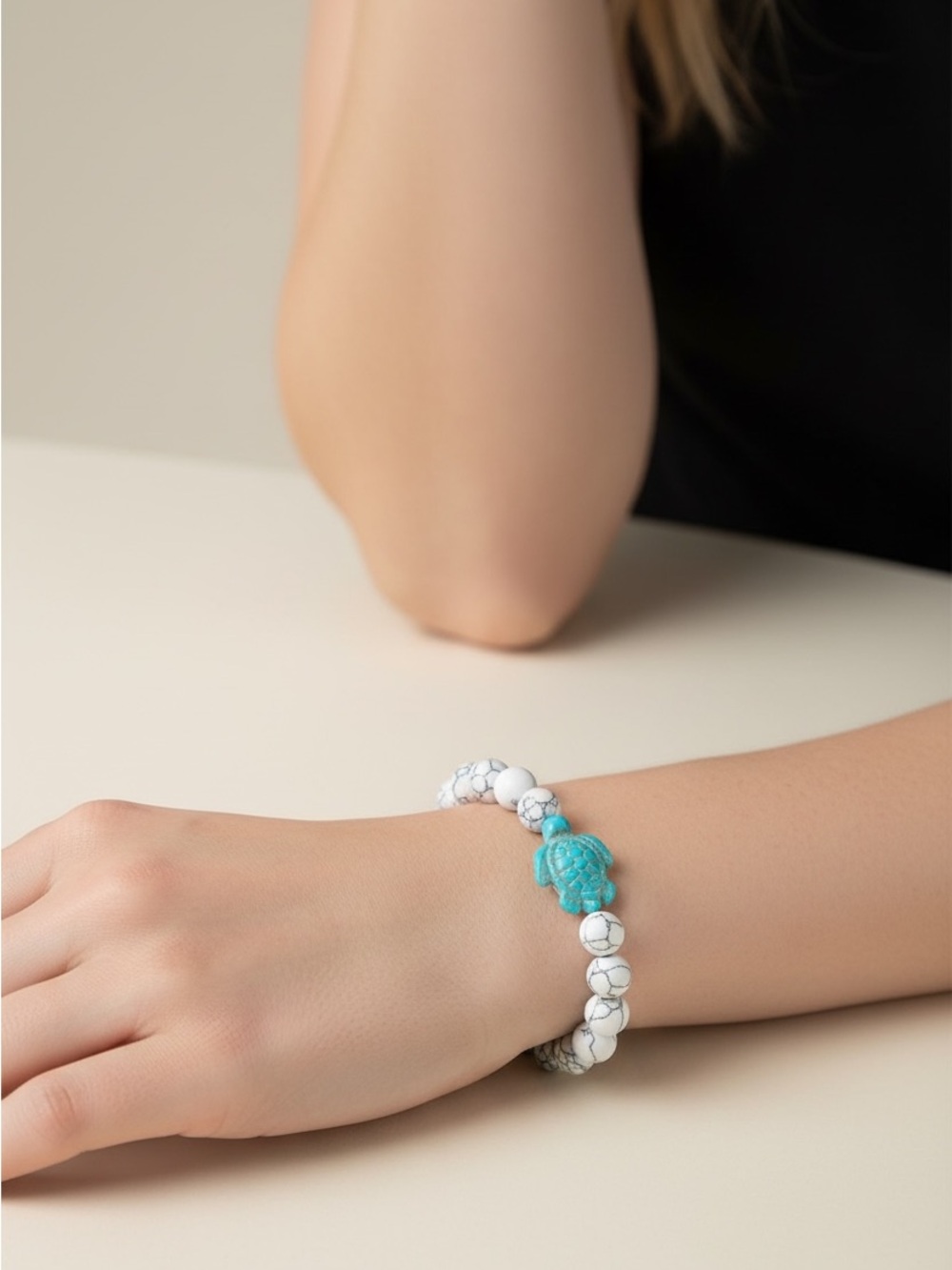 9/20 Turquoise Turtle Beaded Bracelet - Women Jewelry